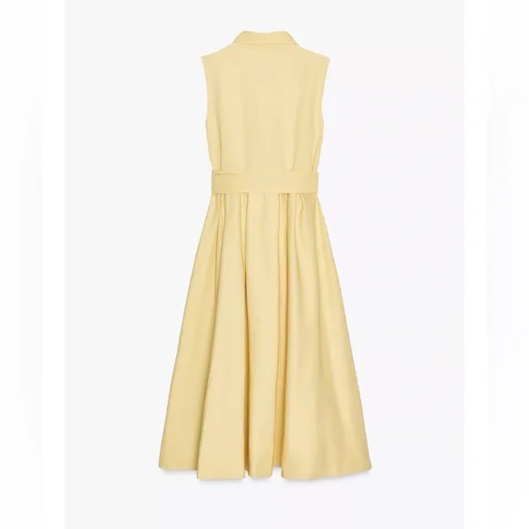 ZARA ZW COLLECTION BELTED SHIRT DRESS - Picture 6 of 7